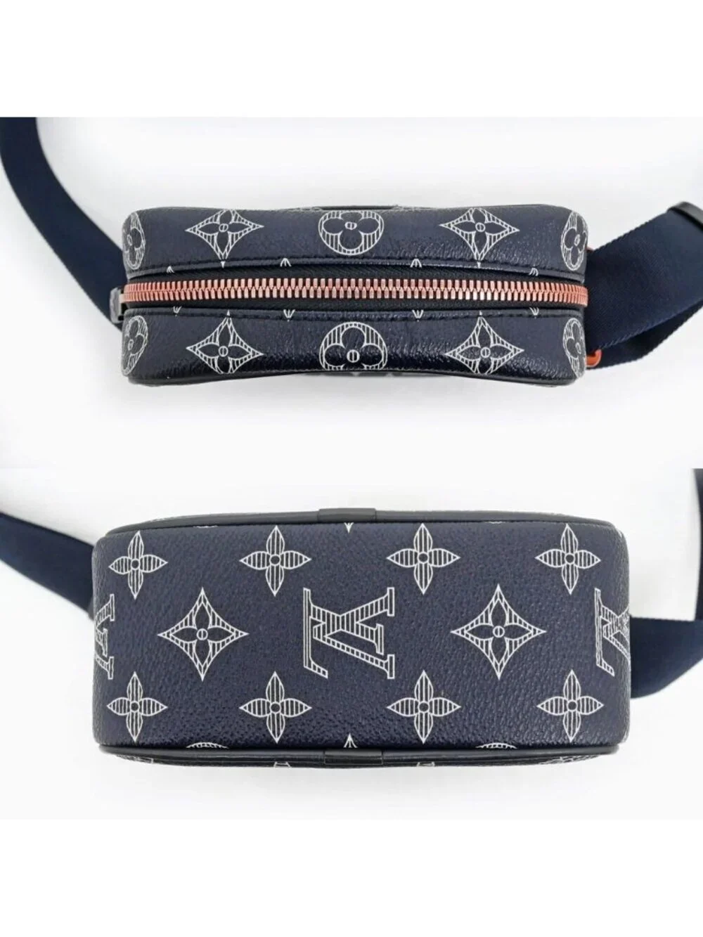 Louis Vuitton Danuve PM Monogram Shoulder Bag Navy